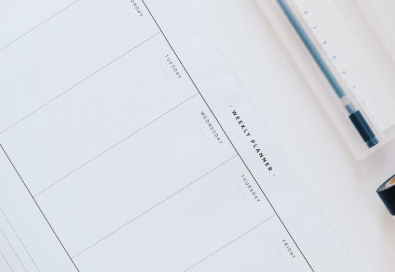 calendário de planejamento